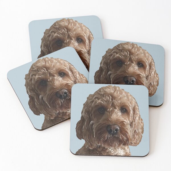 Artikelvorschau, Rotes Cockapoo / Gekritzel-Hundeporträt entworfen und verkauft von Happy Dog Doodles.