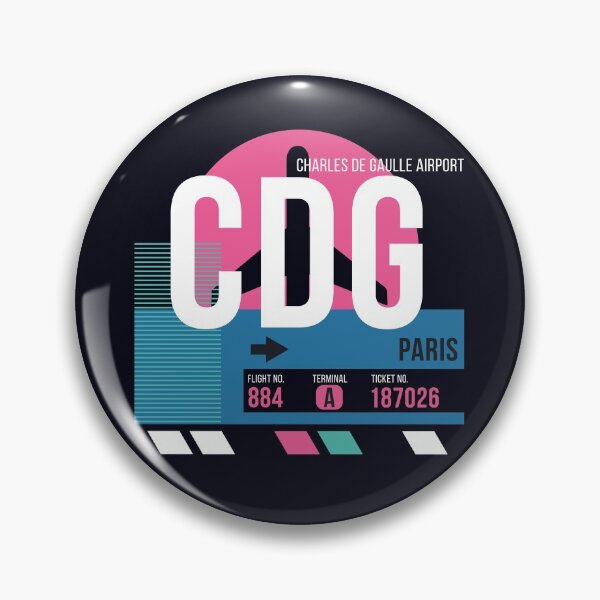 Artikelvorschau, Paris (CDG) Flughafencode Gepäckanhänger entworfen und verkauft von SLAG-Creative.