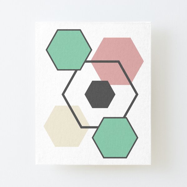 Geometric Abstract Canvas Mounted Print