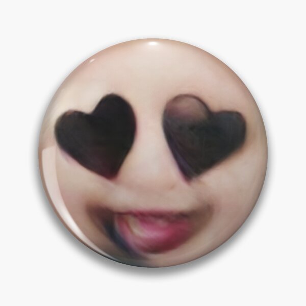 Human Emoji Heart Eyes Pin