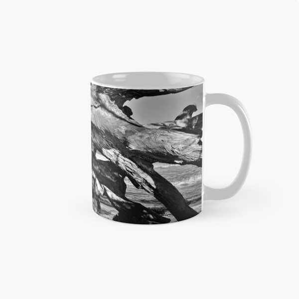 Item preview, Driftwood Cave Jekyll Island Georgia Black And White designed and sold by LisaWootenPhoto.