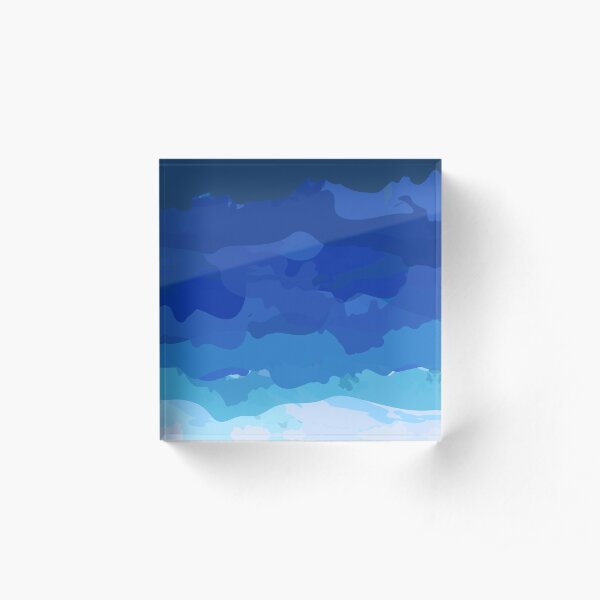 Abstract Ocean Pattern Acrylic Block