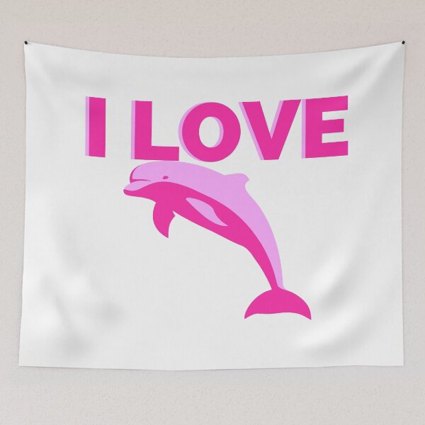 Item preview, I LOVE DOLPHINS designed and sold by wildwhimsical.