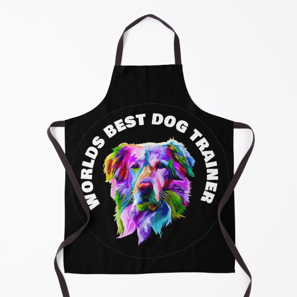 Item preview, Worlds Best Dog Trainer - Golden Retriever - Rainbow K9 - White on Black designed and sold by NoMatterLab.