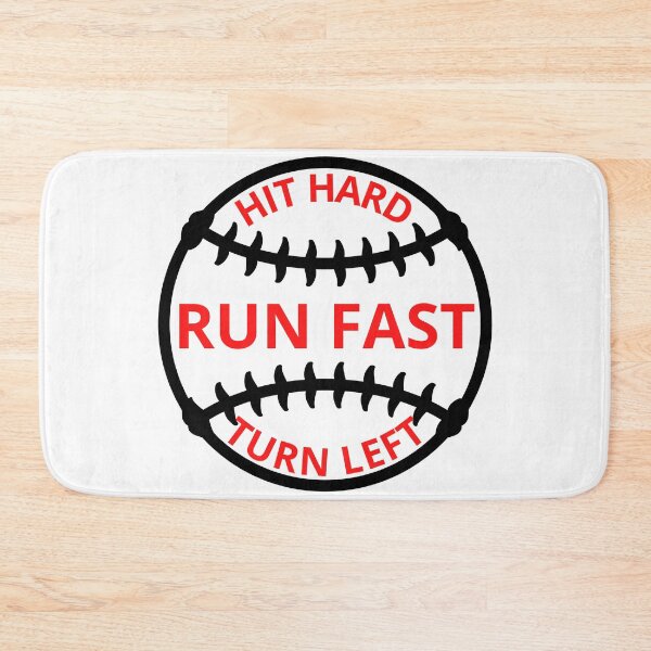 Item preview, Hit hard run fast turn left baseball designed and sold by PRB1989.