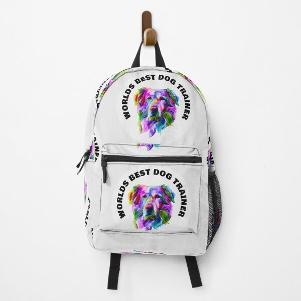 Item preview, Worlds Best Dog Trainer - Golden Retriever - Rainbow K9 - Black on White designed and sold by NoMatterLab.