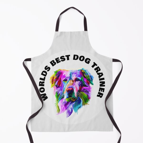 Item preview, Worlds Best Dog Trainer - Golden Retriever - Rainbow K9 - Black on White designed and sold by NoMatterLab.