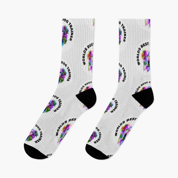 Item preview, Worlds Best Dog Trainer - Golden Retriever - Rainbow K9 - Black on White designed and sold by NoMatterLab.