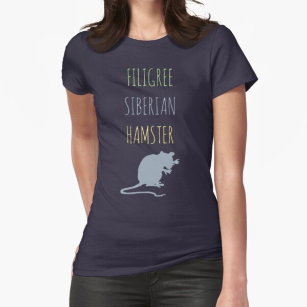 Filigree Siberian Hamster Fitted T-Shirt