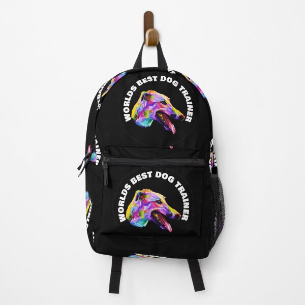 Item preview, Worlds Best Dog Trainer - Greyhound - Rainbow K9 - White on Black designed and sold by NoMatterLab.
