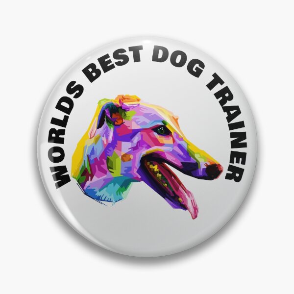 Item preview, Worlds Best Dog Trainer - Greyhound - Rainbow K9 - Black on White designed and sold by NoMatterLab.