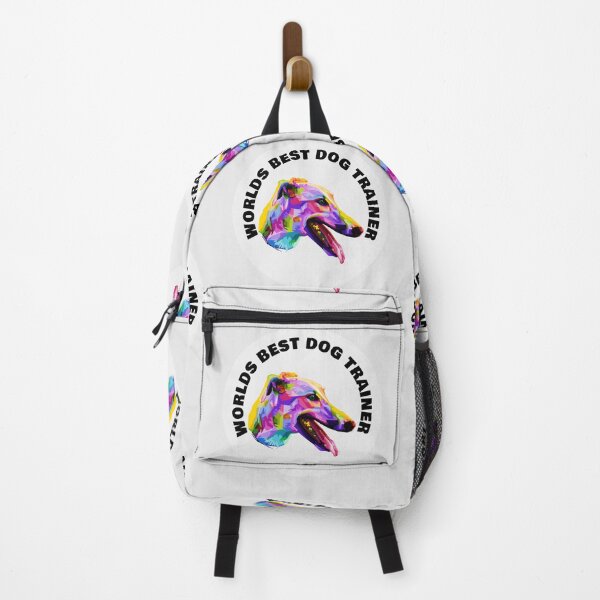 Item preview, Worlds Best Dog Trainer - Greyhound - Rainbow K9 - Black on White designed and sold by NoMatterLab.