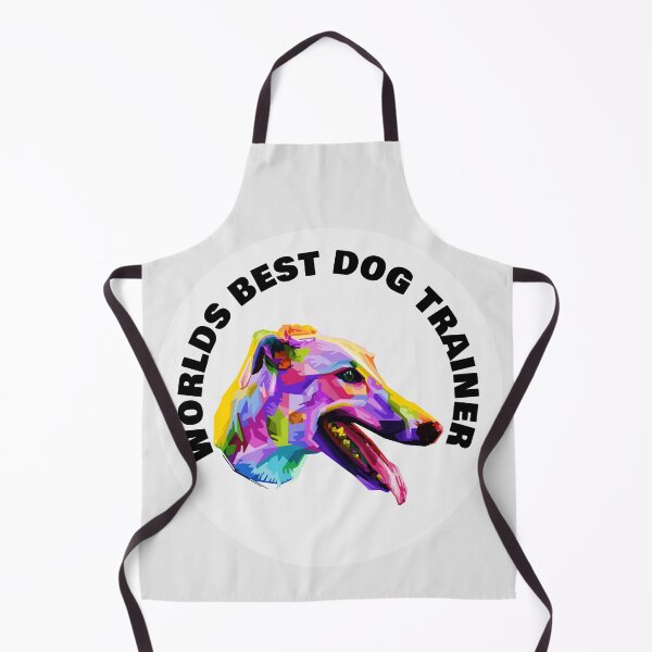Item preview, Worlds Best Dog Trainer - Greyhound - Rainbow K9 - Black on White designed and sold by NoMatterLab.