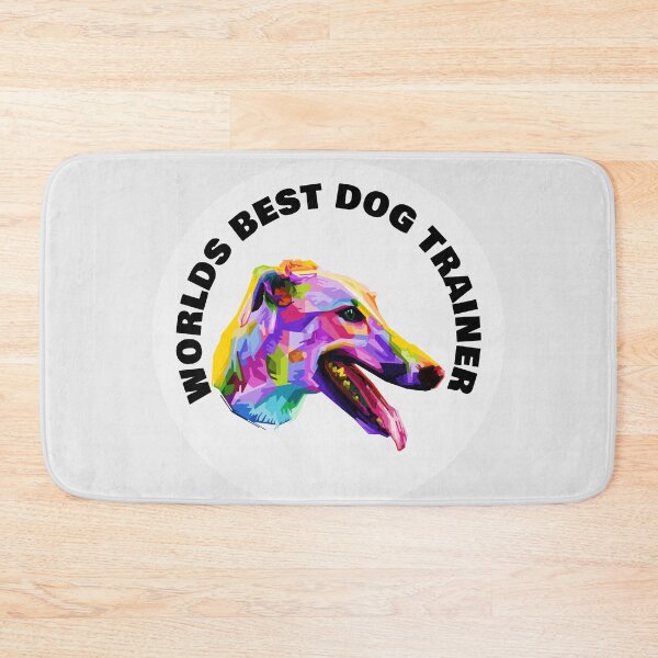 Item preview, Worlds Best Dog Trainer - Greyhound - Rainbow K9 - Black on White designed and sold by NoMatterLab.