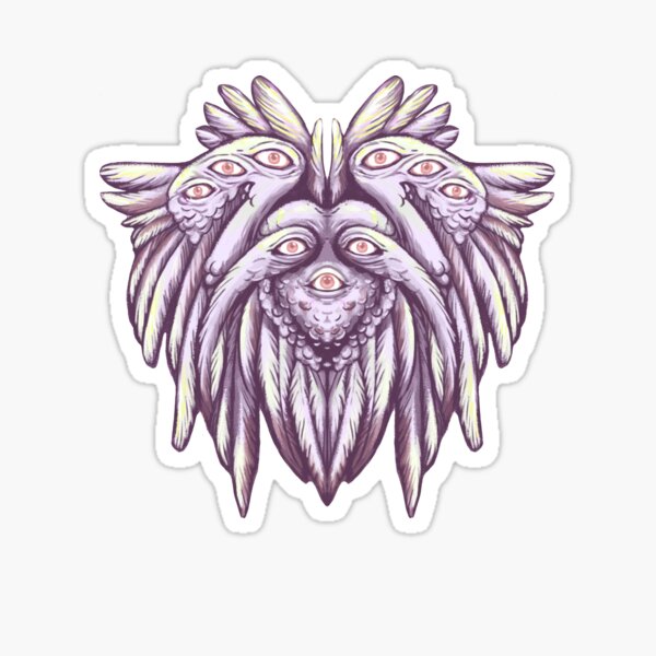 many-eyed angel Sticker