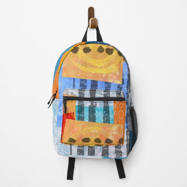 Item preview, Colorful Blue and Orange Collage Art designed and sold by NancyMerkle.