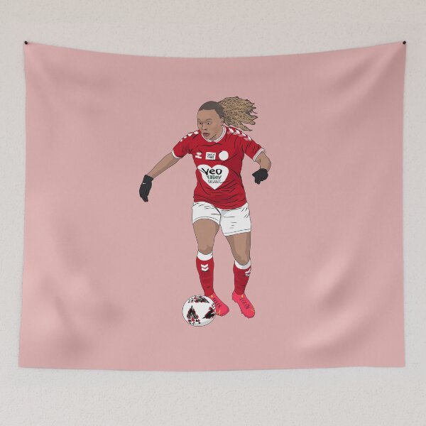 Aperçu de l'œuvre Ebony Salmon Bristol City Ballon de football pour femme créée et vendue par Hevding.