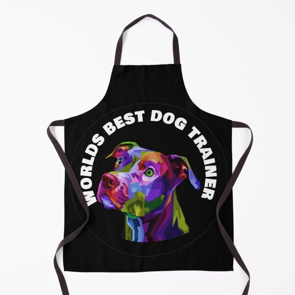 Item preview, Worlds Best Dog Trainer - Pitbull Terrier - Rainbow K9 - White on Black designed and sold by NoMatterLab.