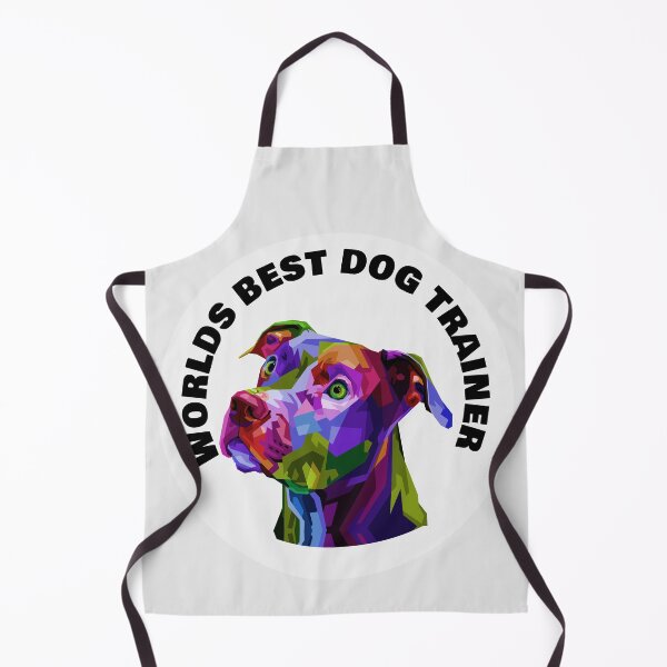 Item preview, Worlds Best Dog Trainer - Pitbull Terrier - Rainbow K9 - Black on White designed and sold by NoMatterLab.