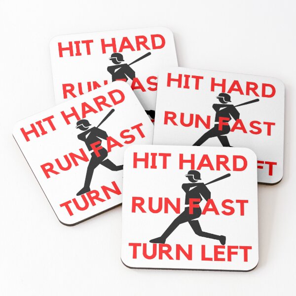 Item preview, Hit hard run fast turn left baseball designed and sold by PRB1989.