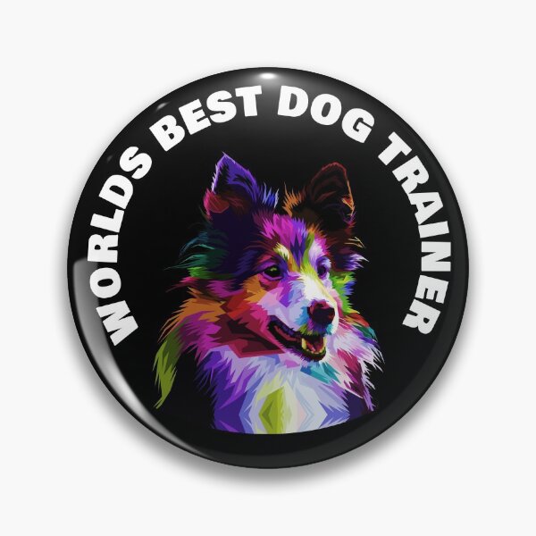 Item preview, Worlds Best Dog Trainer - Sheltie - Rainbow K9 - White on Black designed and sold by NoMatterLab.