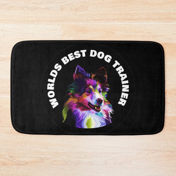 Item preview, Worlds Best Dog Trainer - Sheltie - Rainbow K9 - White on Black designed and sold by NoMatterLab.