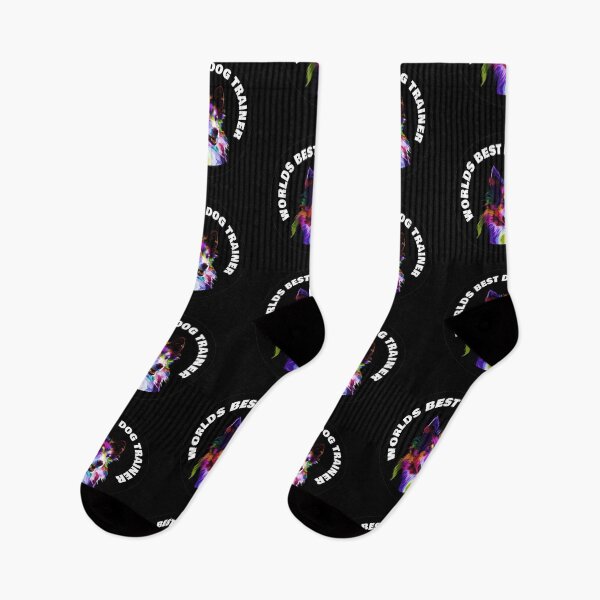 Item preview, Worlds Best Dog Trainer - Sheltie - Rainbow K9 - White on Black designed and sold by NoMatterLab.