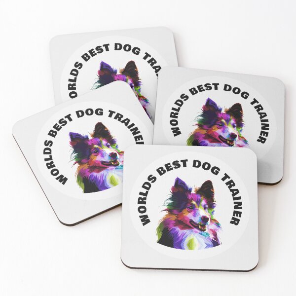 Item preview, Worlds Best Dog Trainer - Sheltie - Rainbow K9 - Black on White designed and sold by NoMatterLab.