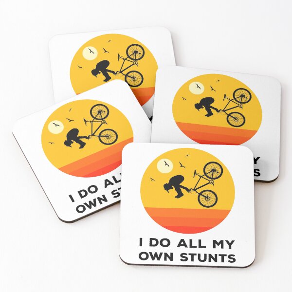 Item preview, I Do All My Own Stunts Funny Biking designed and sold by Marc Scott-Parkin.