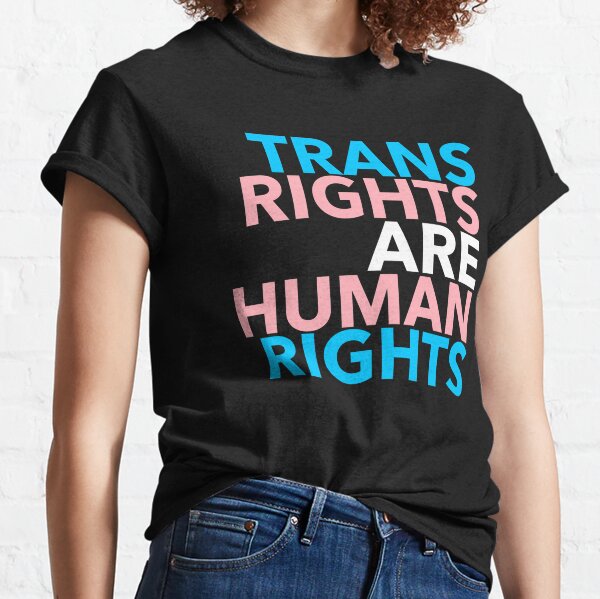 Trans Rights Are Human Rights T-Shirt XS Light Pink