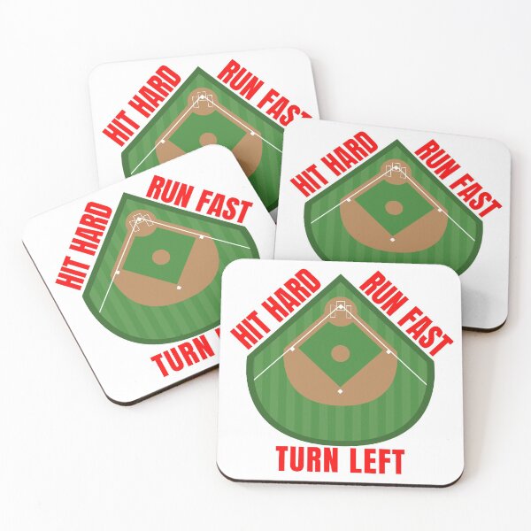Item preview, Hit hard run fast turn left baseball designed and sold by PRB1989.