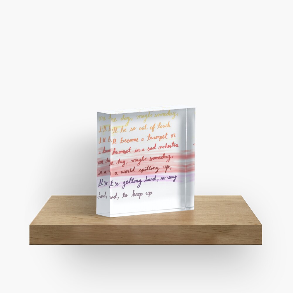 Ajr Ok Overture Lyrics Acrylic Block By Salmonsoul Redbubble