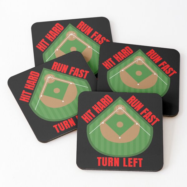 Item preview, Hit hard run fast turn left baseball designed and sold by PRB1989.