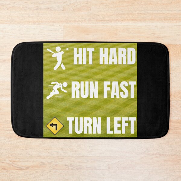 Item preview, Hit hard run fast turn left baseball designed and sold by PRB1989.