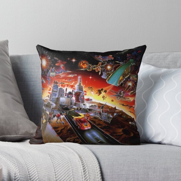 TRANSFORMERS 1986 G1 BOXART Throw Pillow
