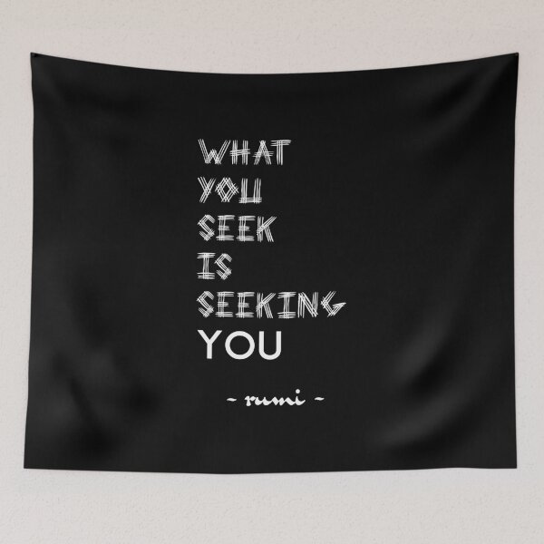 Item preview, What You Seek Rumi Quote Typography designed and sold by kerimeart.