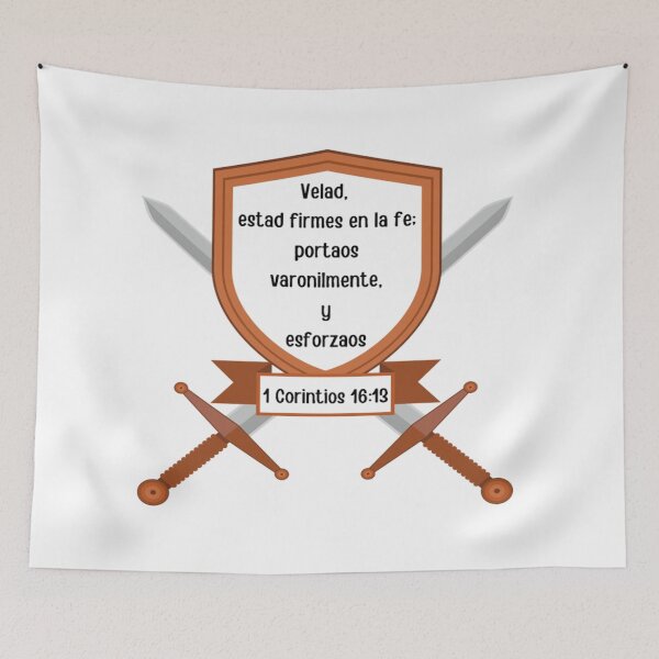 Item preview, Be on your guard, stand firm in the faith 1 Corinthians 16:13 designed and sold by Fe-En-Cristo.