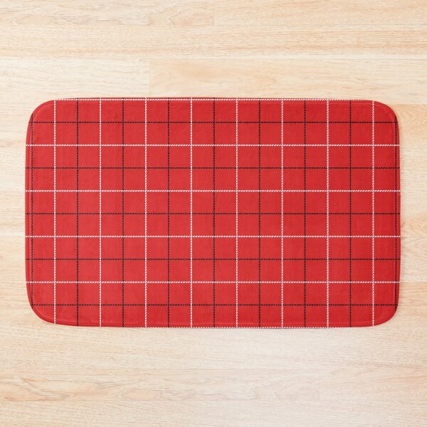 Item preview, Tattersall Windowpane Check Plaid (red/black/white) designed and sold by Design Minds Boutique.