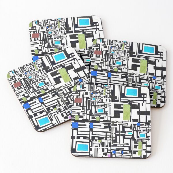 Item preview, Block Collage- Cool Colors designed and sold by Designs By YL.