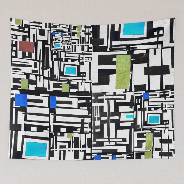 Item preview, Block Collage- Cool Colors designed and sold by Designs By YL.