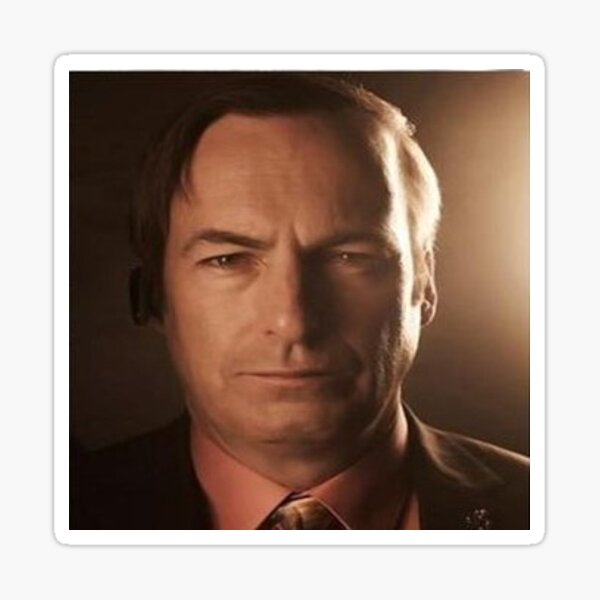 Vista previa del artículo con la obra «Saul Goodman Better Call Saul meme cara», diseñado y vendido por sanddunez.