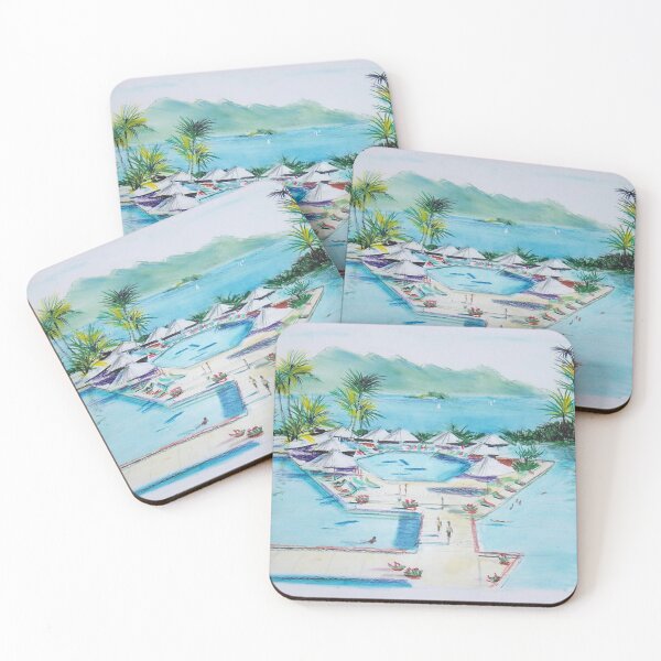Item preview, Tropical blue painting of Hayman Island, Queensland Australia designed and sold by Al Benge.