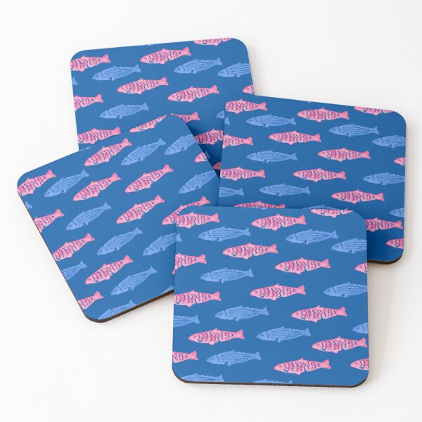 Item preview, linocut fishies designed and sold by Soramame.