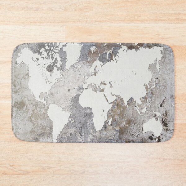 Item preview, Design 220 Gray World Map designed and sold by artbylucie.
