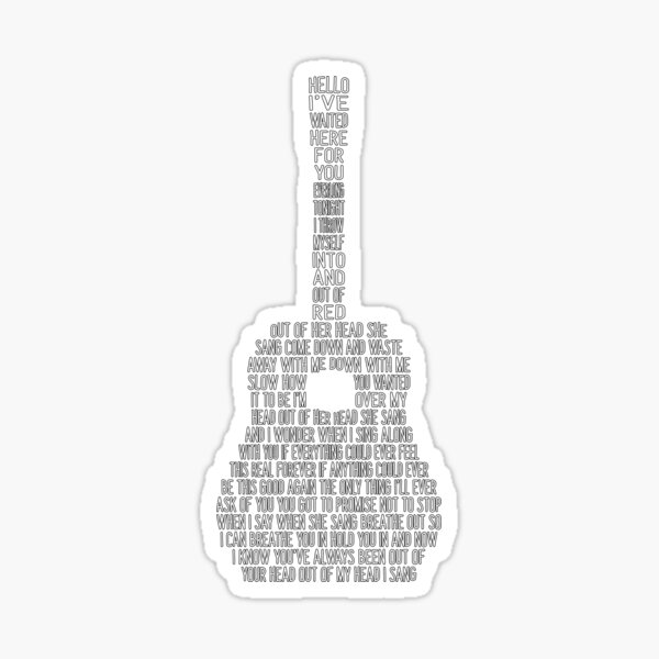 Foo Fighters Everlong Lyric Sticker By Botanicalbrooke Redbubble