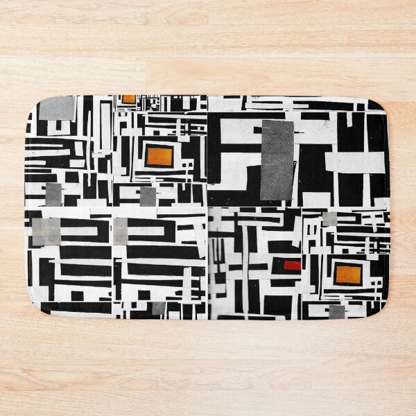 Item preview, Block Collage- Orange B&W designed and sold by Designs By YL.