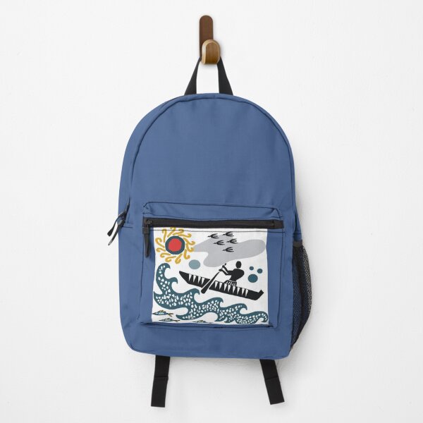 Item preview, Tropical South Pacific island design with canoe, waves and fish designed and sold by Al Benge.