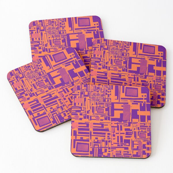 Item preview, Block Collage- Orange & Purple designed and sold by Designs By YL.