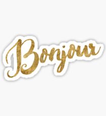Golden Look Bonjour Sticker