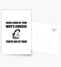 Laugh Wifes Choices Postcards